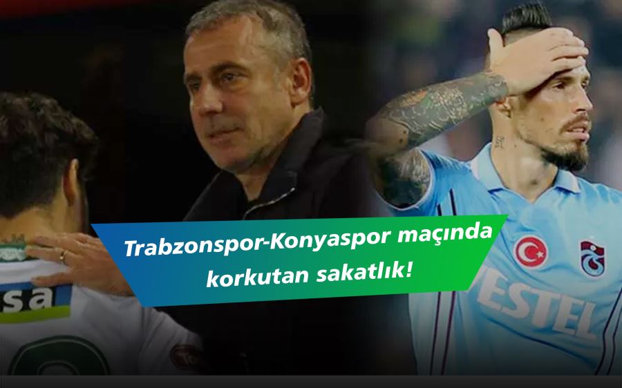 Trabzonspor-Konyaspor maçında korkutan sakatlık!