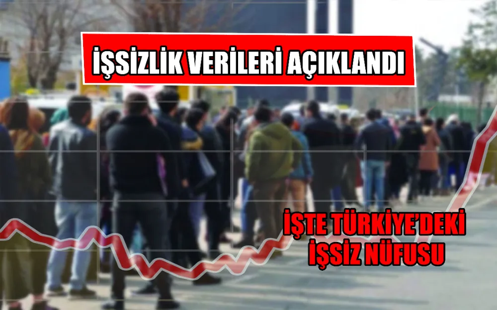 İŞSİZLİK VERİLERİ AÇIKLANDI