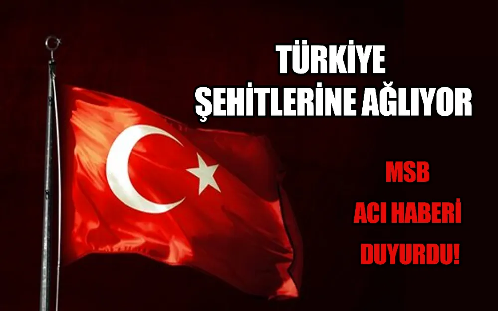 TÜRKİYE ŞEHİTLERİNE AĞLIYOR MSB ACI HABERİ DUYURDU!