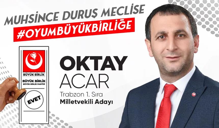 BBP TRABZON1. SIRA  MİLLETVEKİLİ ADAYI OKTAY ACAR 