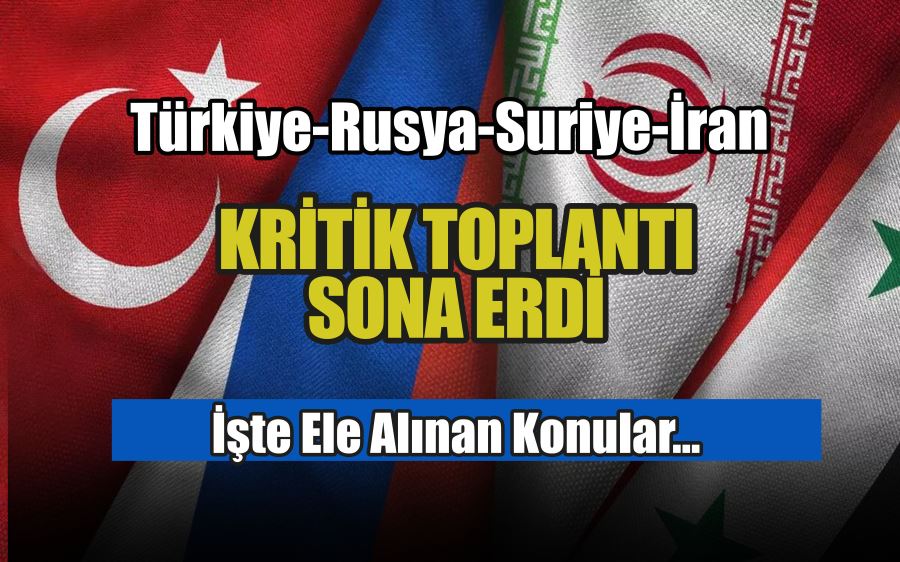 Kritik toplantı sona erdi. İşte ele alınan konular.