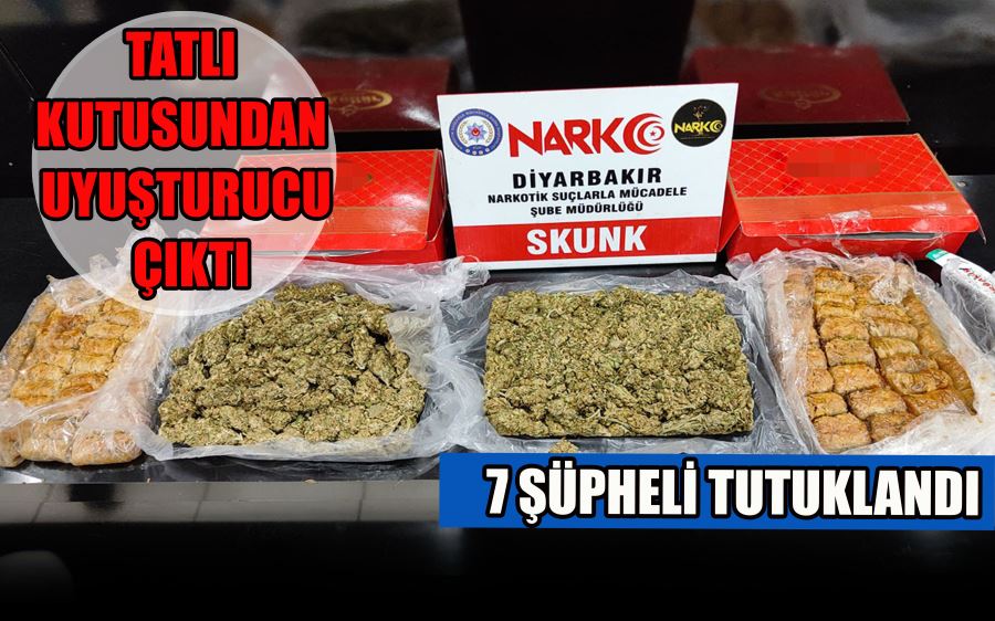 TATLI  KUTUSUNDAN  UYUŞTURUCU  ÇIKTI