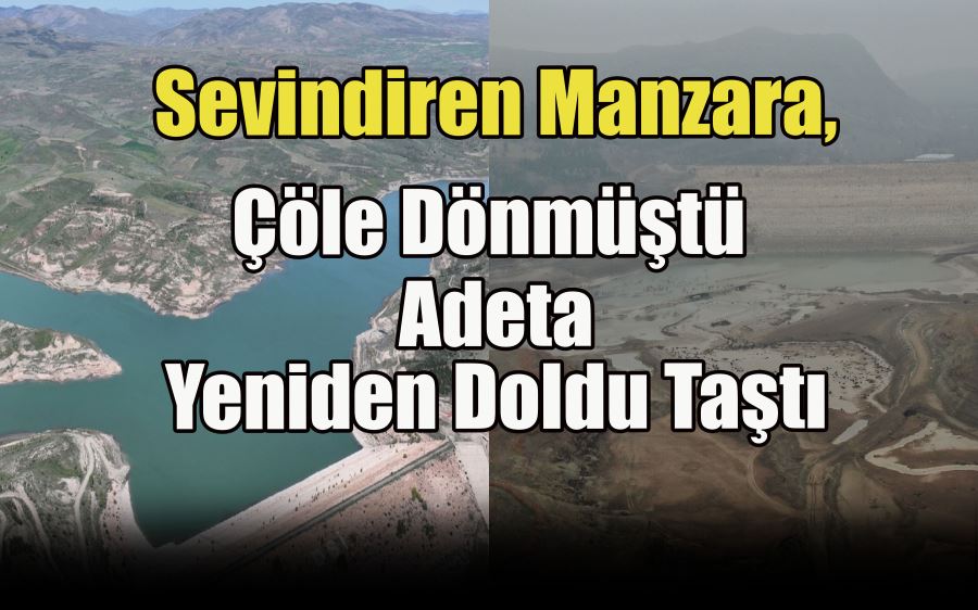 Sevindiren manzara, çöle dönmüştü adeta yeniden doldu taştı