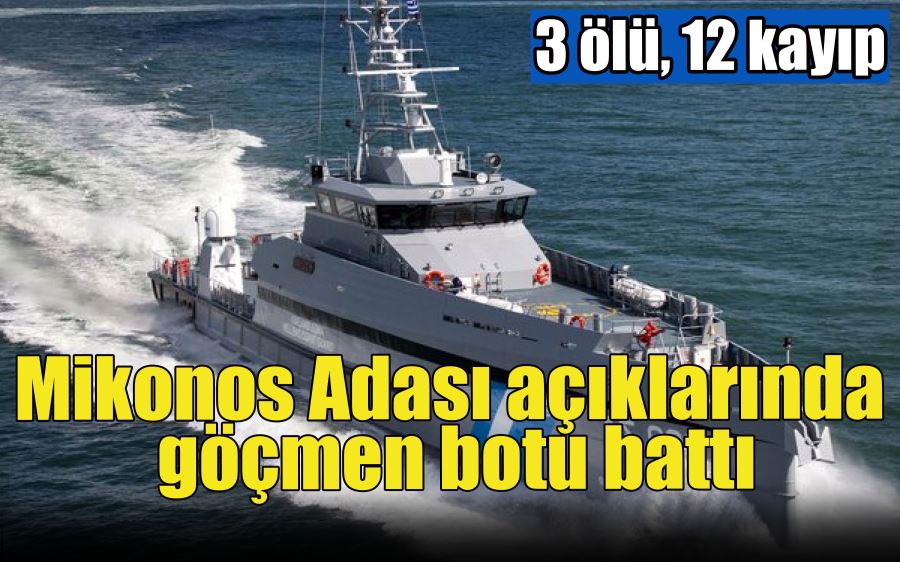 Mikonos Adası açıklarında  göçmen botu battı