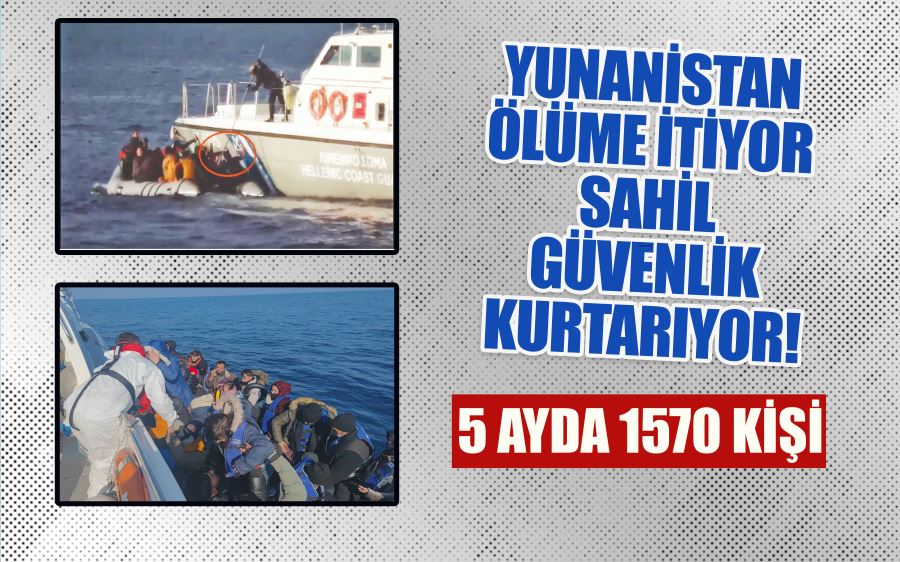 YUNANİSTAN ÖLÜME İTİYOR SAHİL  GÜVENLİK  KURTARIYOR! 