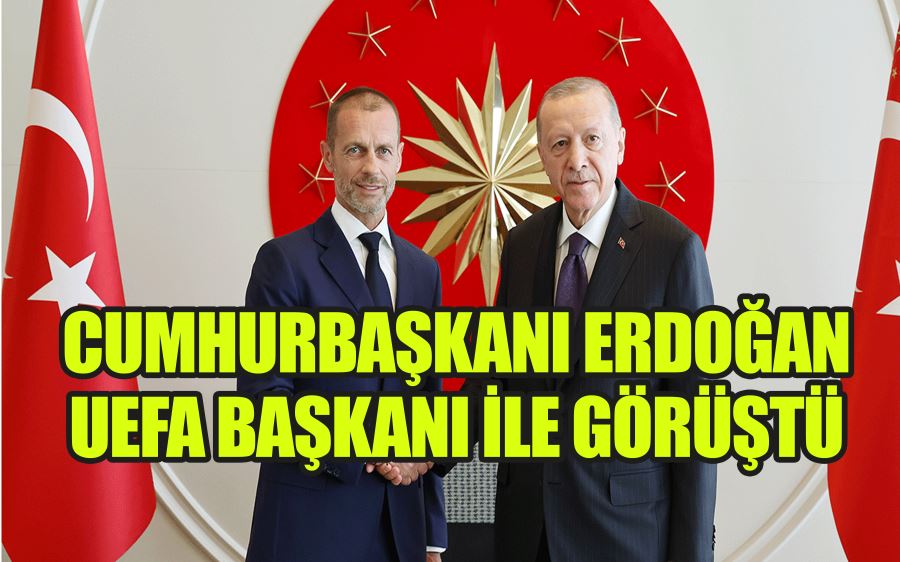 CUMHURBAŞKANI ERDOĞAN UEFA BAŞKANI İLE GÖRÜŞTÜ