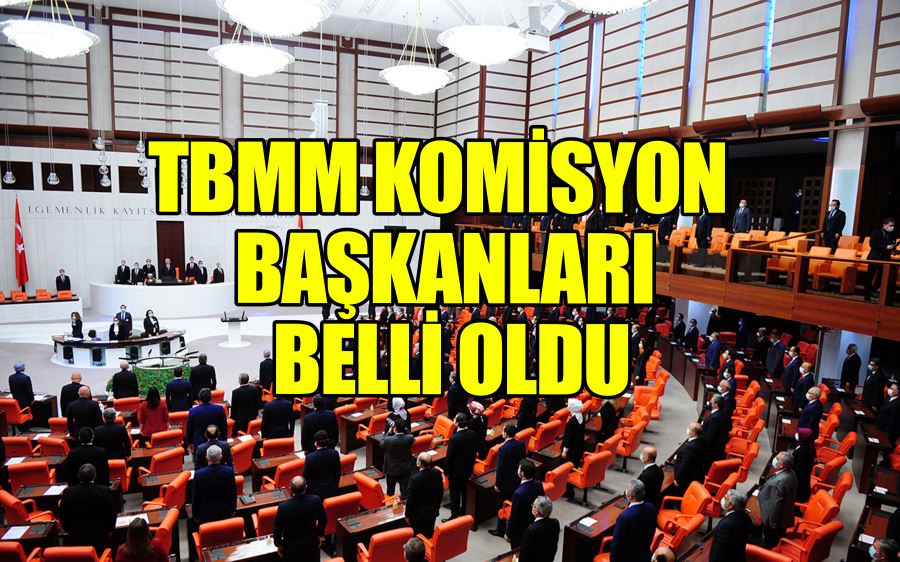 TBMM Komisyon Başkanları belli oldu.