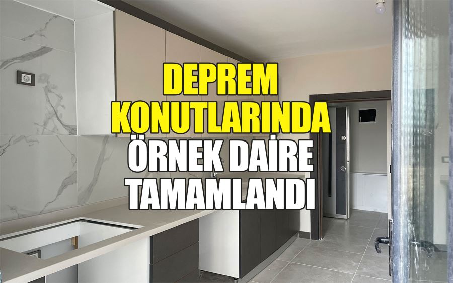  DEPREM  KONUTLARINDA  ÖRNEK DAİRE  TAMAMLANDI