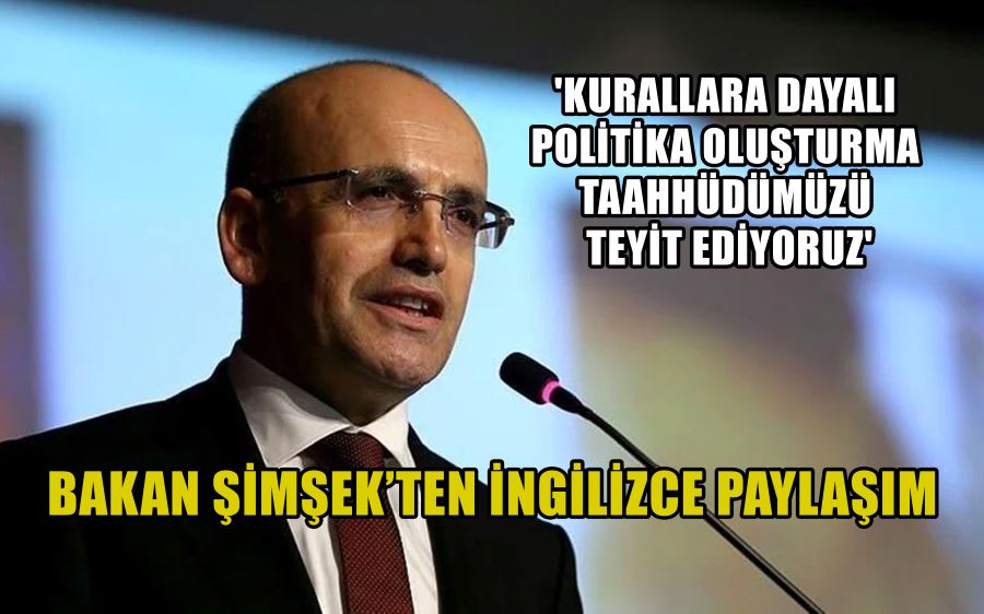 Bakan Şimşek: 