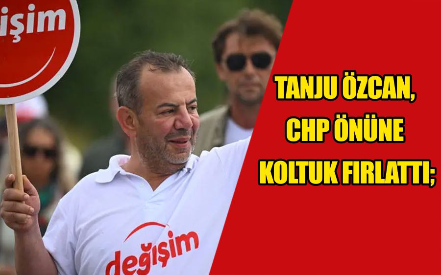 Tanju Özcan, CHP önüne koltuk fırlattı; 