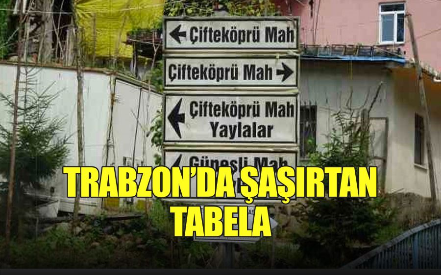 TRABZON’DA ŞAŞIRTAN TABELA