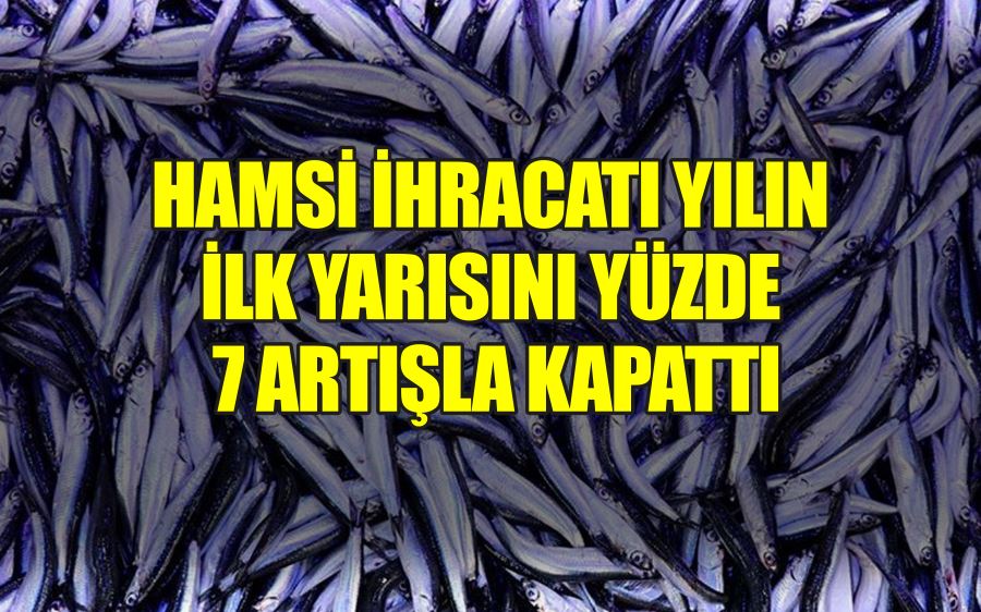 HAMSİ İHRACATI YILIN  İLK YARISINI YÜZDE  7 ARTIŞLA KAPATTI