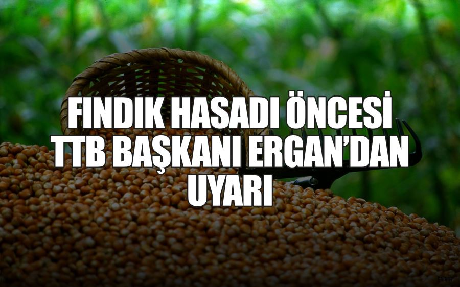 FINDIK HASADI ÖNCESİ  TTB BAŞKANI ERGAN’DAN  UYARI