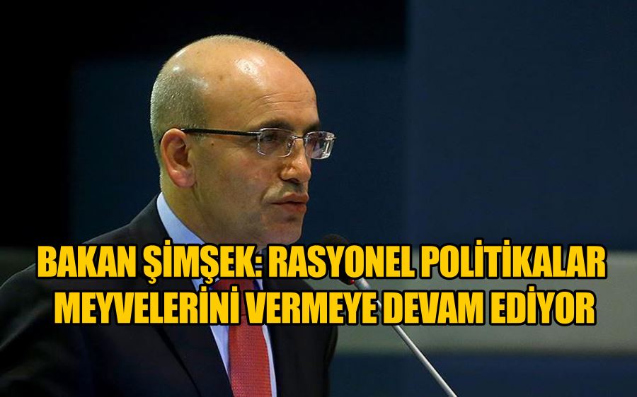 Bakan Şimşek: Rasyonel politikalar meyvelerini vermeye devam ediyor