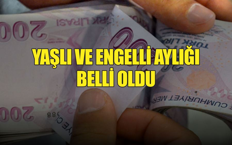 YAŞLI VE ENGELLİ AYLIĞI  BELLİ OLDU