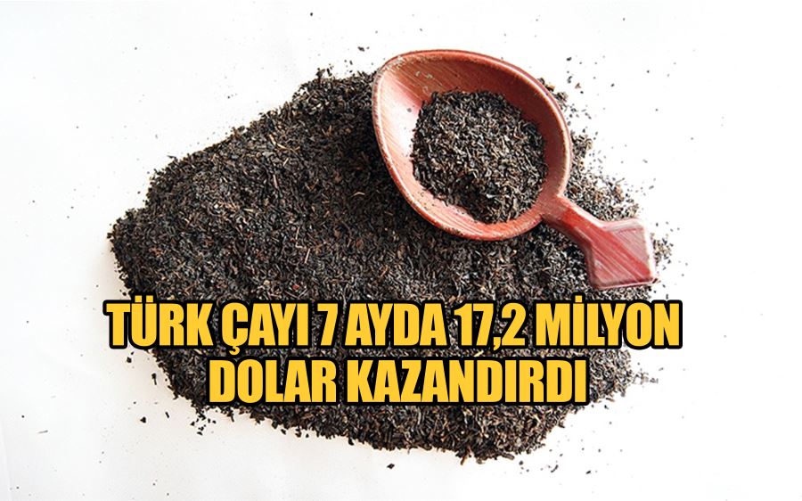 Türk çayı 7 ayda 17,2 milyon dolar kazandırdı