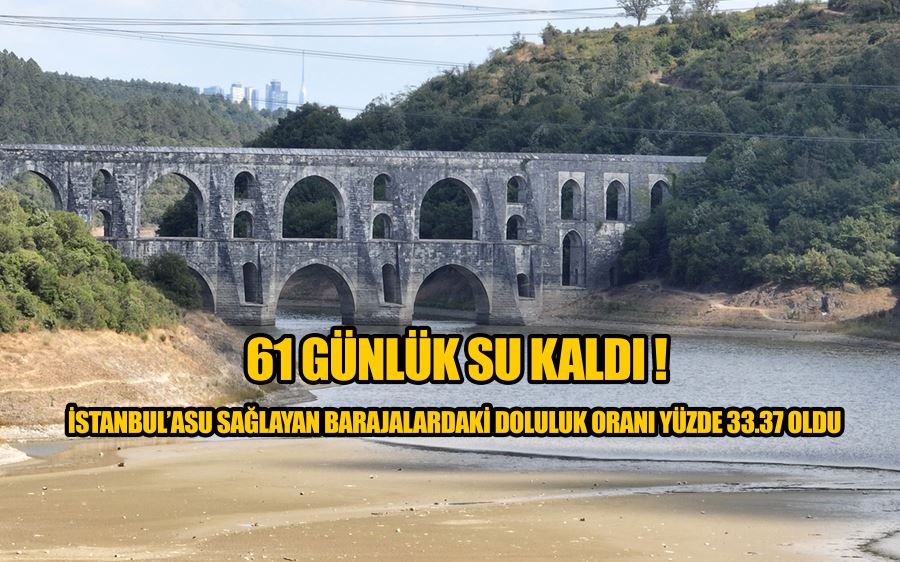 Mega kentte bulunan barajlarda 61 günlük su kaldı