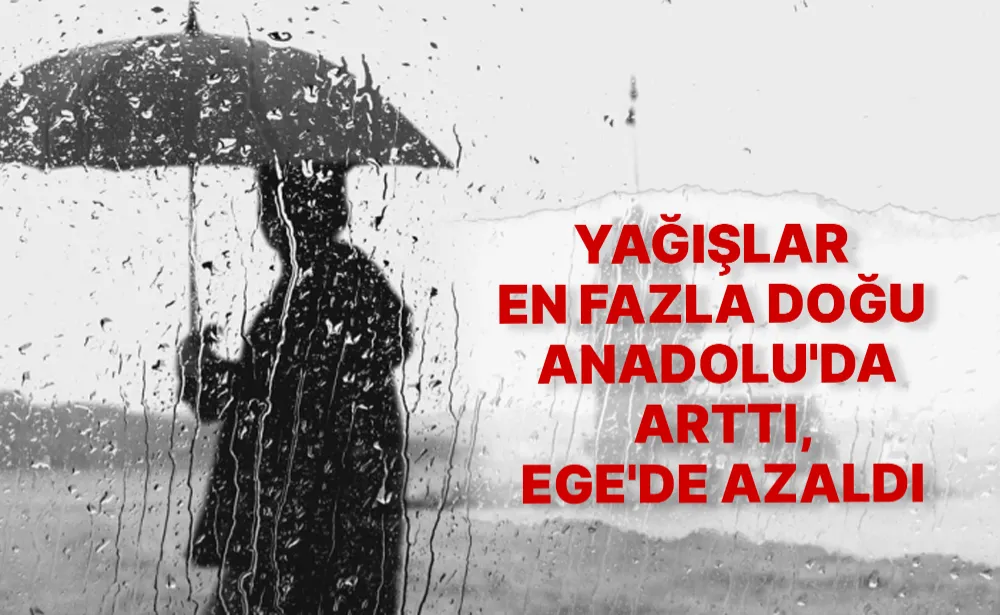 Yağışlar en fazla Doğu Anadolu