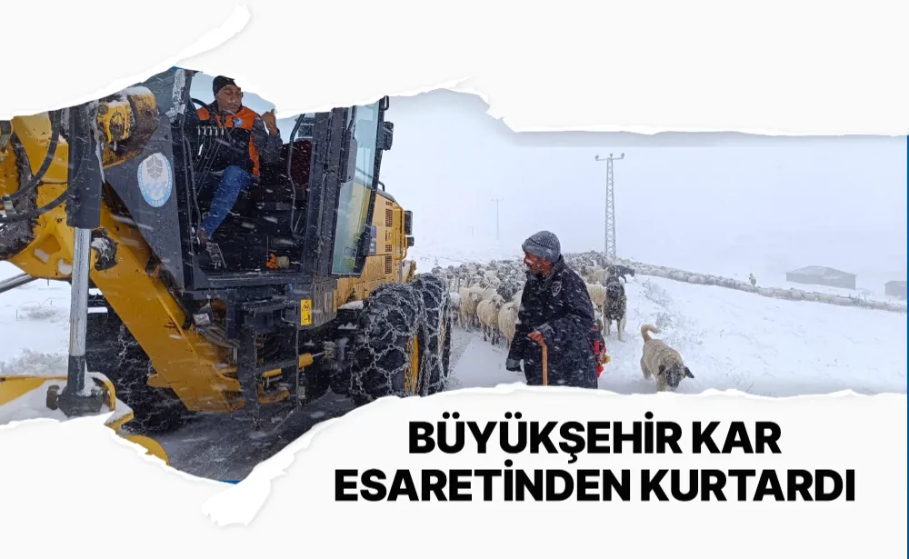 BÜYÜKŞEHİR KAR ESARETİNDEN KURTARDI