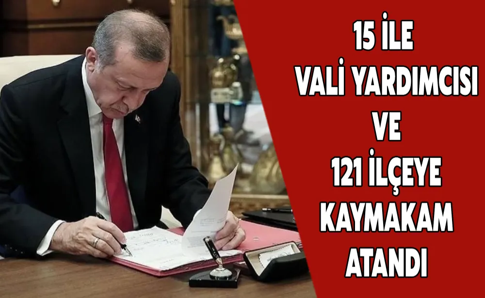 15 ile vali yardımcısı ve 121 ilçeye kaymakam atandı