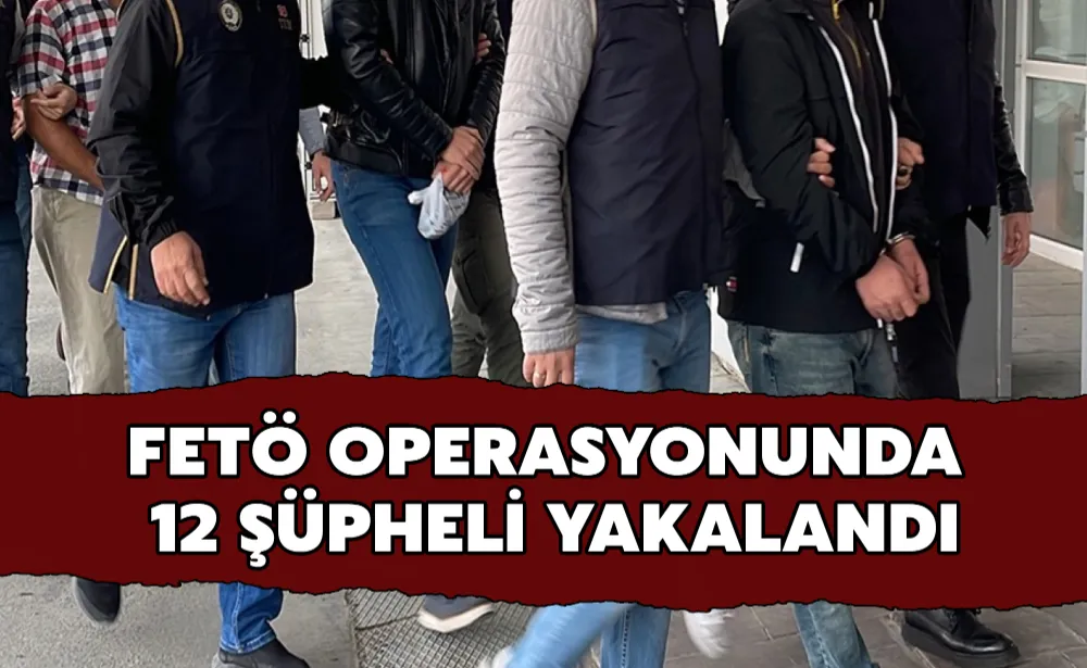 İzmir merkezli FETÖ operasyonunda 12 şüpheli yakalandı