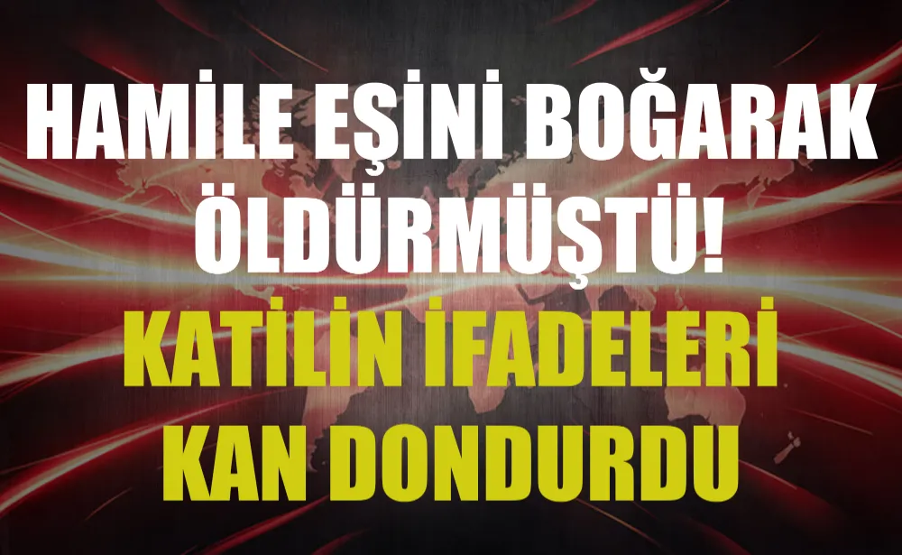 Hamile eşini boğarak öldürmüştü! Katilin ifadeleri kan dondurdu