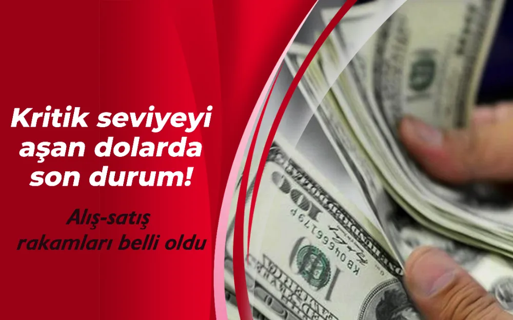 Kritik seviyeyi aşan dolarda son durum! Alış-satış rakamları belli oldu