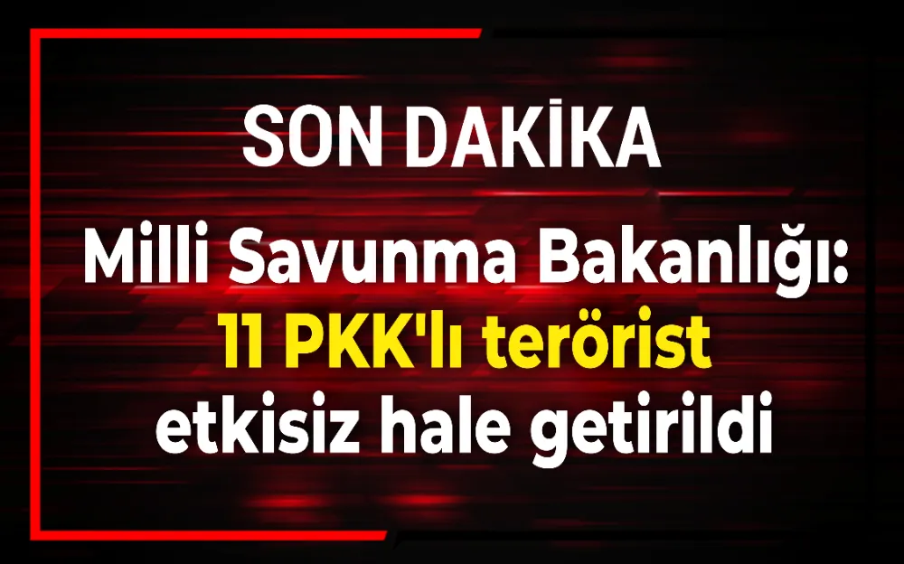 Milli Savunma Bakanlığı: 11 PKK