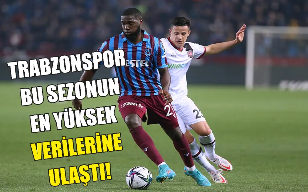 TRABZONSPOR BU SEZONUN EN YÜKSEK VERİLERİNE ULAŞTI!