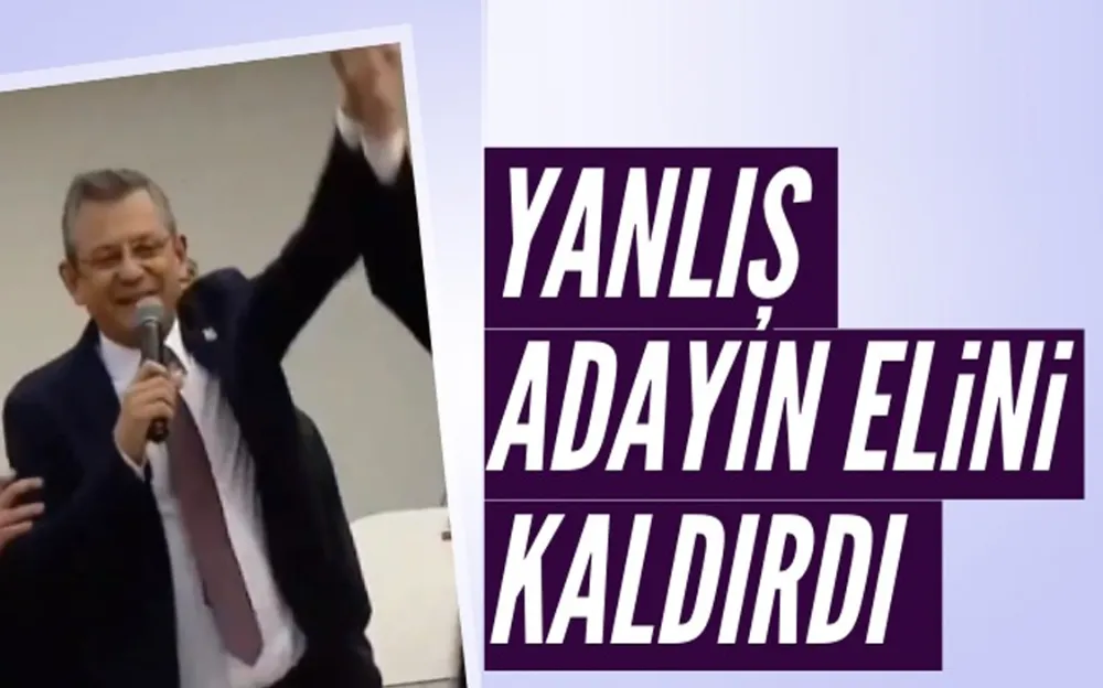 YANLIŞ ADAYIN ELİNİ KALDIRDI