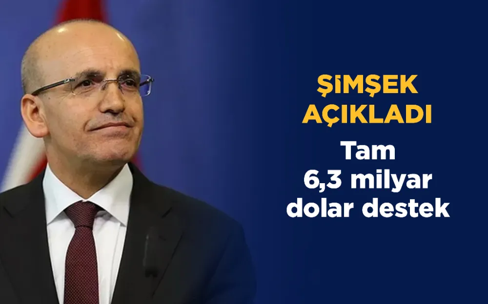 ŞİMŞEK AÇIKLADI: Tam  6,3 milyar  dolar destek 