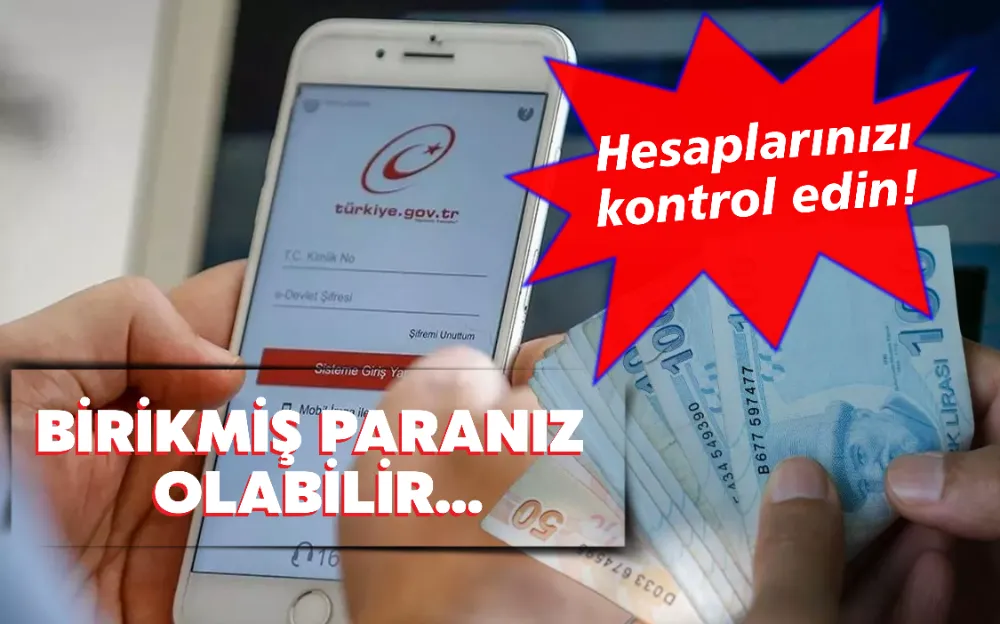 HESAPLARINIZI KONTROL EDİN! BİRİKMİŞ PARANIZ OLABİLİR...