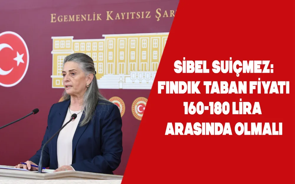 SUİÇMEZ: FINDIK TABAN FİYATI 160-180 LİRA ARASINDA OLMALI