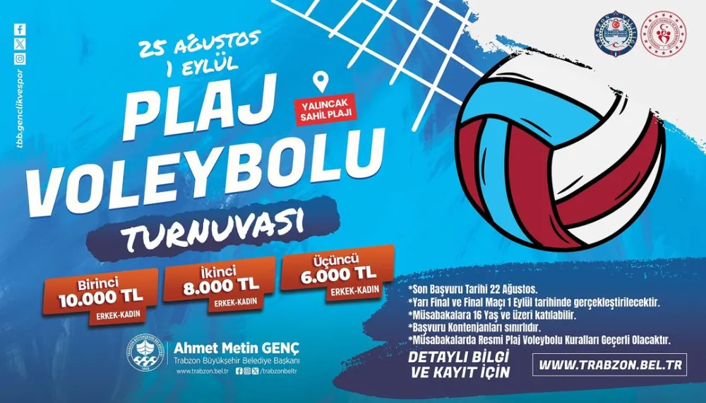 TRABZON’DA PLAJ VOLEYBOLU HEYECANI