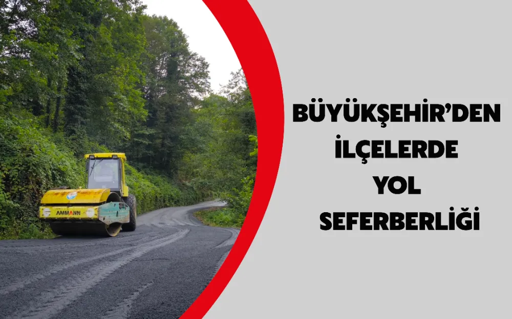 BÜYÜKŞEHİR’DEN İLÇELERDE YOL SEFERBERLİĞİ