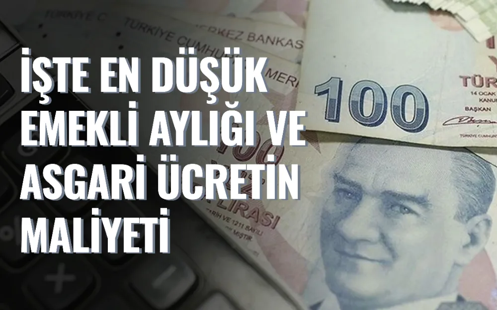 İşte en düşük emekli aylığı ve asgari ücretin maliyeti