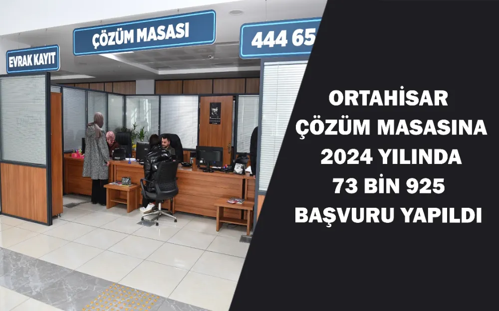 Ortahisar Çözüm Masasına 2024 yılında 73 bin 925 başvuru yapıldı